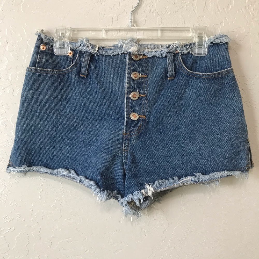 Vintage Steel Jean Shorts Button Fly Cutoffs